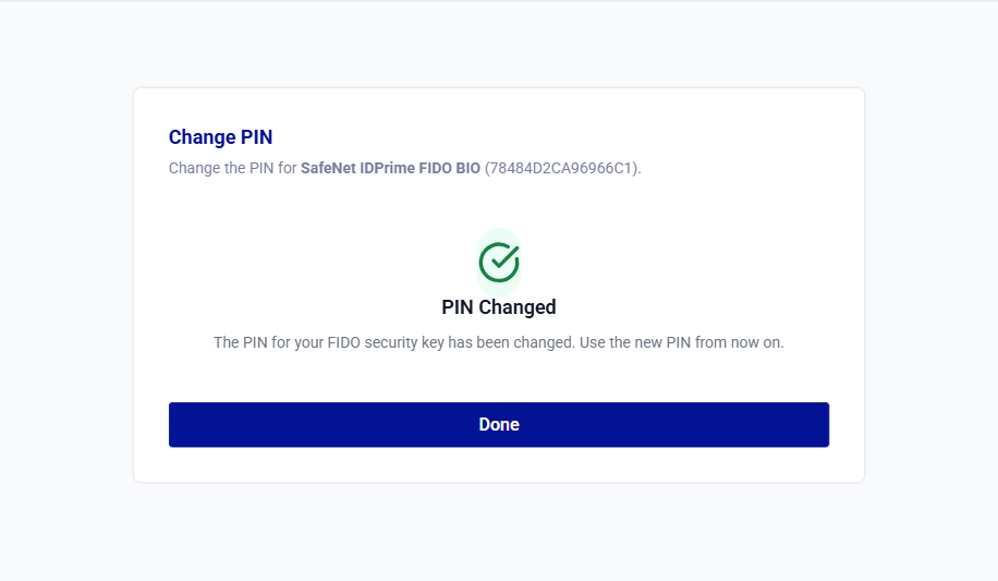 Self-service FIDO device operations