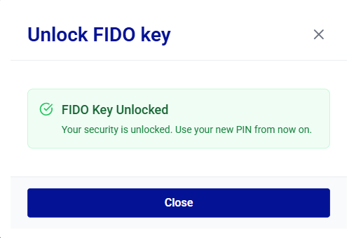 Self-service FIDO device operations