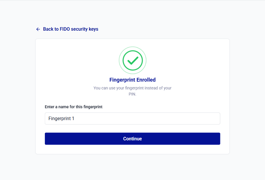 Self-service FIDO device operations