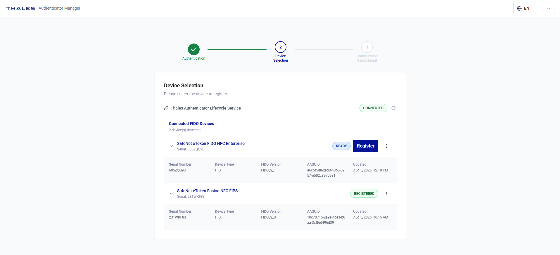 click to zoom Self-service FIDO registration