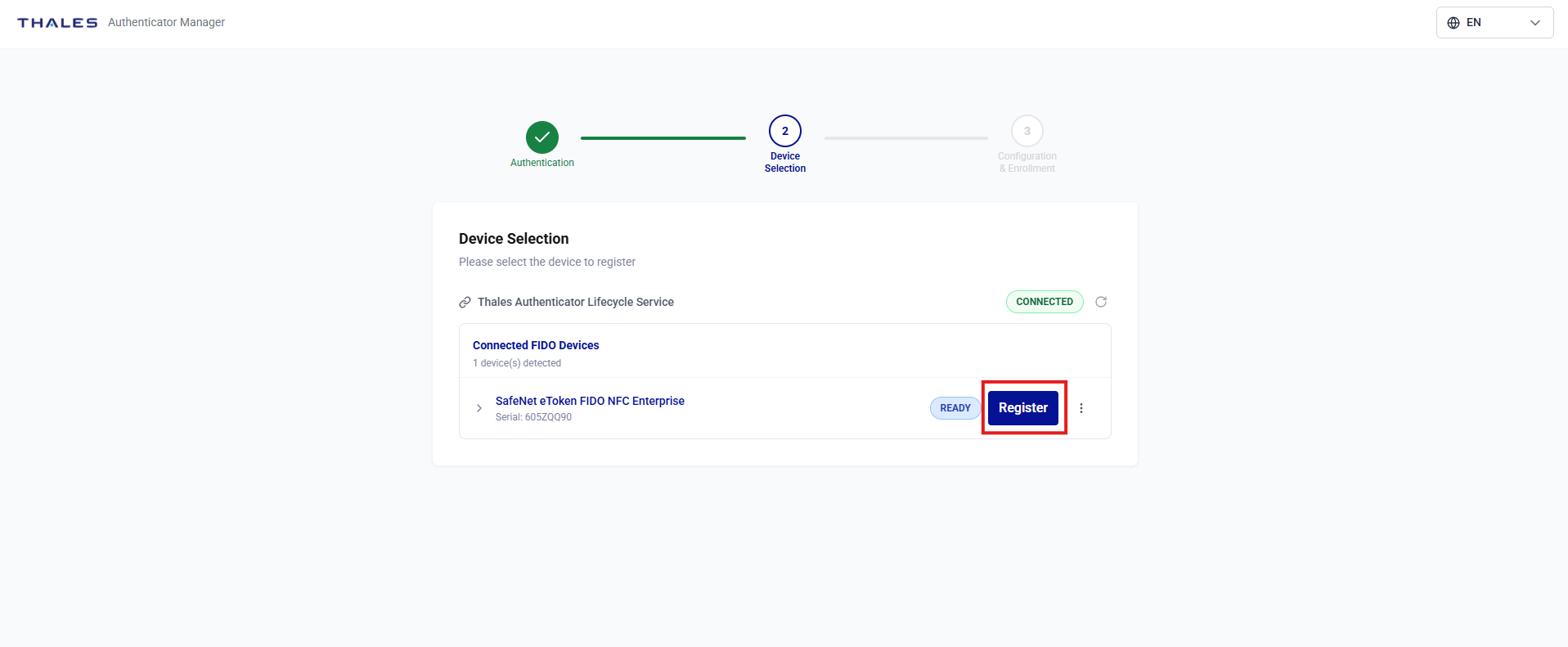 click to zoom Self-service FIDO registration
